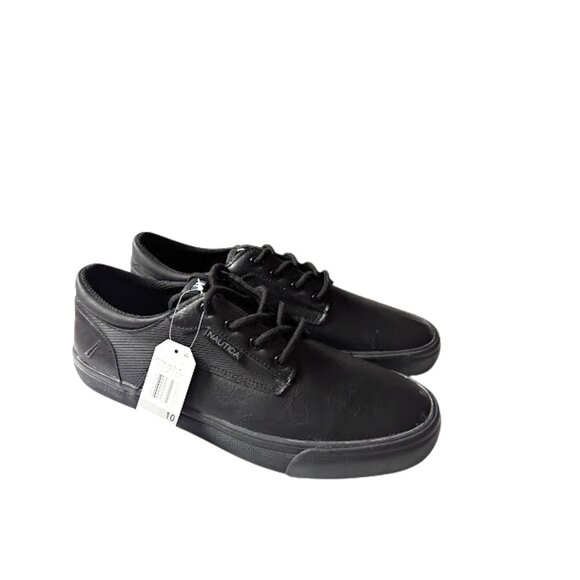 Nautica Men's Currie Classic Black Lace Up w-Logo Accents Sneakers NWOB Size 10 - Picture 7 of 9